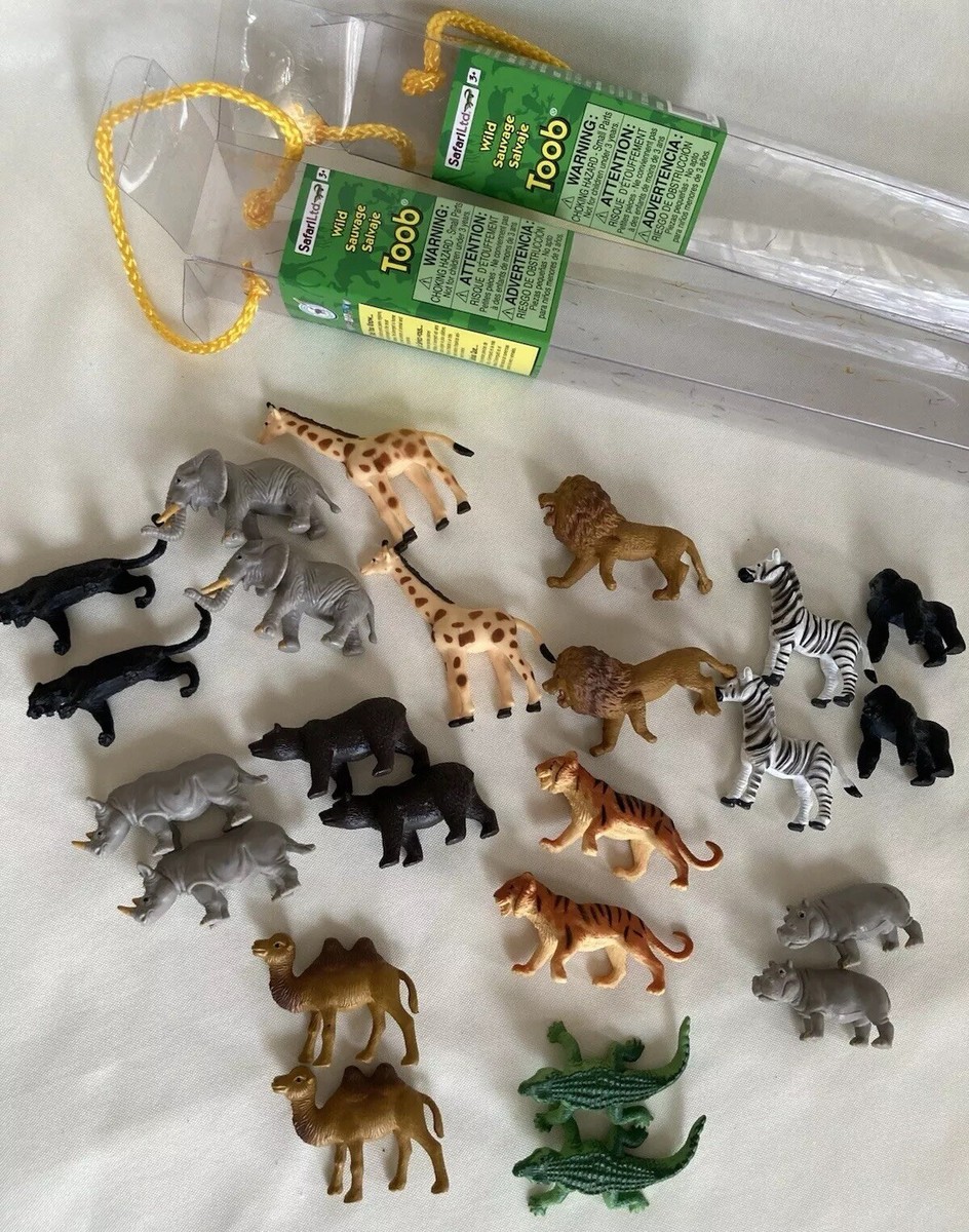 Safari LTD Toob Wild Animals 2” Mini Figures 2x 12 Pc Set=24 Pcs