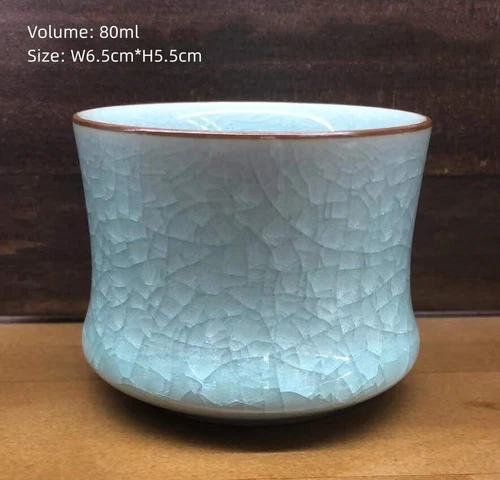 Tazza da tè porcellana smaltata crepitante tazza kungfu cinese celadon tazze ceramica - Foto 29 di 40