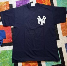Derek Jeter 2 Large Navy Blue New York Yankees T-Shirt MLB Baseball O Connel Des