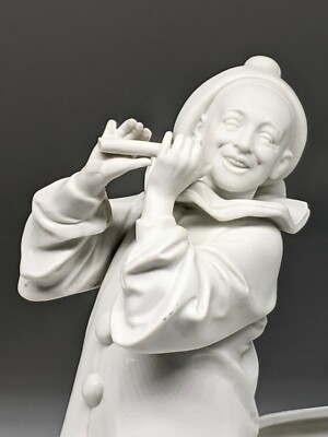 Hertwig Katzhutte Bisque Porcelain Planter Pierrot Clown
