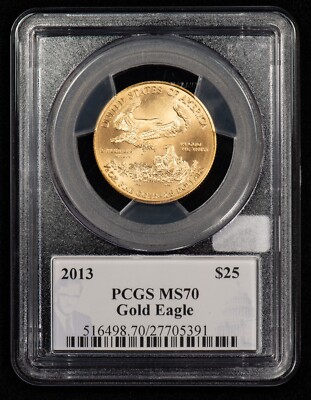 2013 G$25 1/2 oz Gold American Eagle - Philip Diehl Label - PCGS