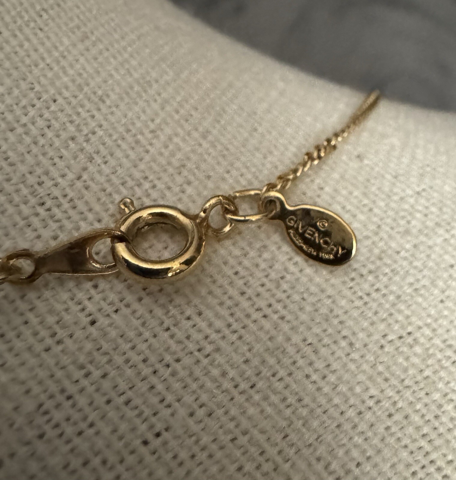 GIVENCHY Authentic Logo Rhinestone Crystal Gold “… - image 11