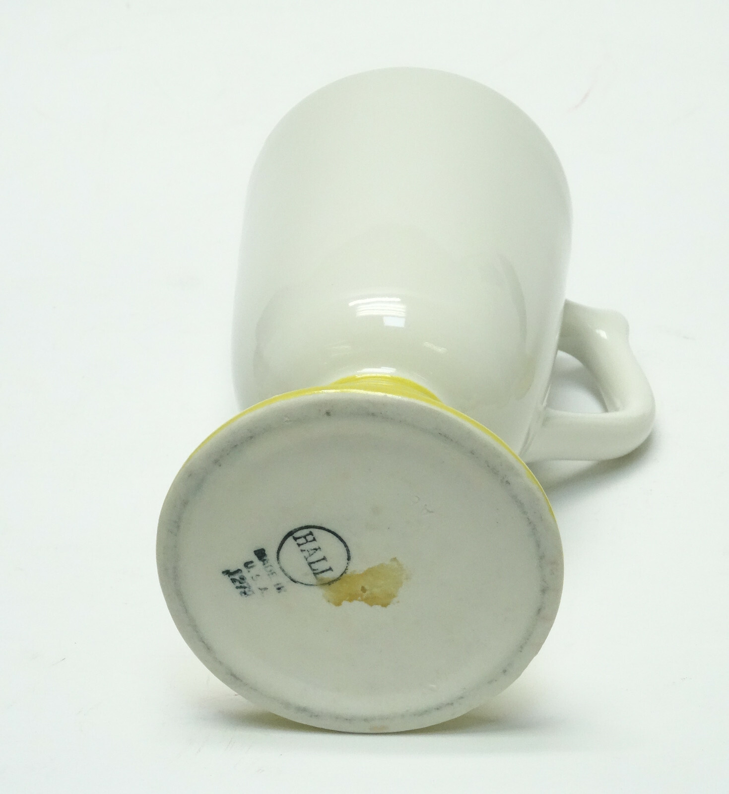 Set of 5 pcs HALL 1278 CERAMIC IRISH COFFEE MUG with YELLOW BASE ~ 6"