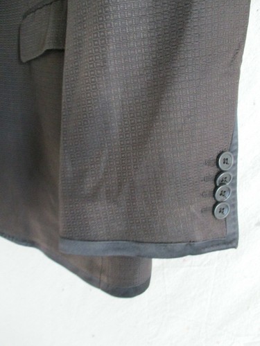 Dolce Gabbana brown black shawl collar geometric tuxedo formal jacket 50 40R - Picture 6 of 8