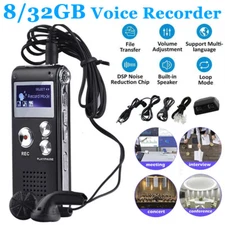 Digital Voice Recorder Dictaphone Audio MP3 Sound Mini Spy Recorder Lecture US