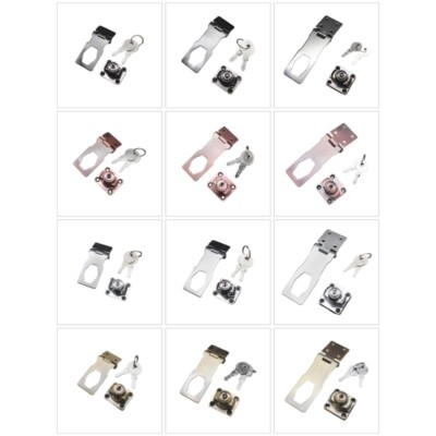 Safety Hasp Lock with Key Lockable Latches Simple Installation for Multiple Use