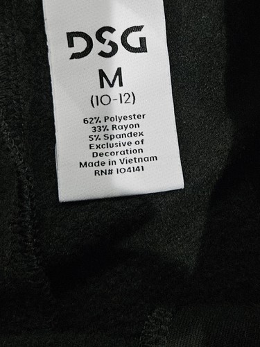 DSG Girl's Black Athletic Pants Size Medium With Pockets - Picture 5 of 7