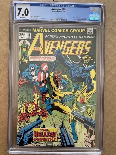 Avengers #144 1976 CGC 7.0 Patsy Walker 1st  Hellcat Marvel Comics Key issue  - Photo 1/10