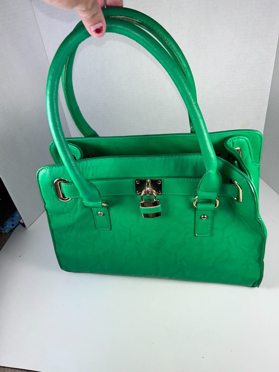 Charming Charlie Handbag Purse Leather GREEN Fabulous!!