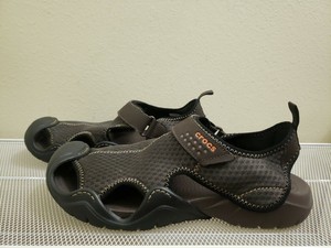 Crocs SWIFTWATER Men's Brown Casual Mesh Comfort SANDALS Fisherman 15041 Size 10 | eBay