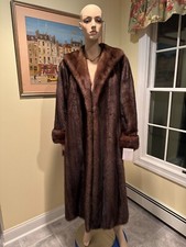 New! 18/20 X-large 50" Long Real Brown Mink Swing Fur Coat 70" Hemline Sweep Usa