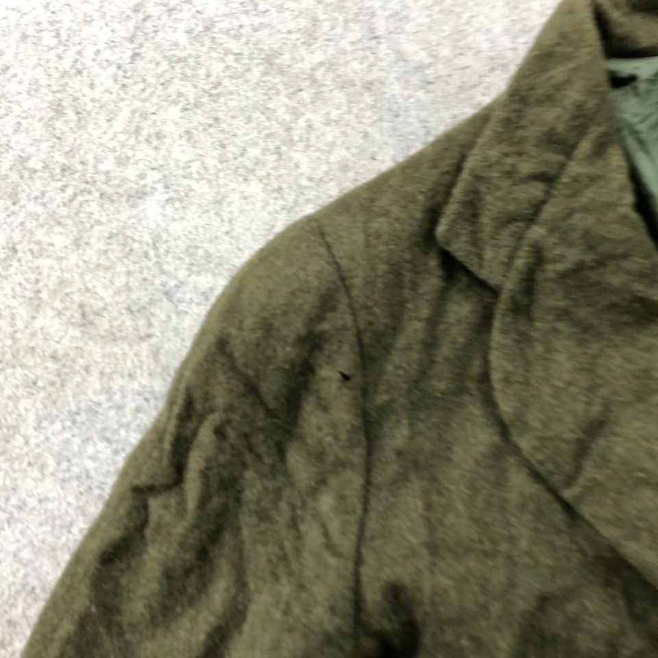 Vintage KRIZIA Blazer Feminino 40 Verde Cashmere Forro de Seda Carreira Jaqueta Esportiva * - Imagem 4 de 4