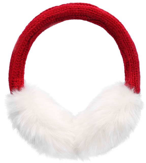 Women Knit Faux Fur Earmuffs Earwarmers Earlap Warmer Headband Ear