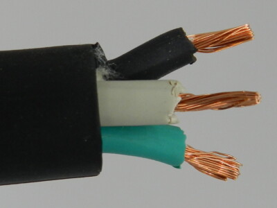 10 ft 14/3 SOOW SOO SO Black Rubber Cord Outdoor Flexible Wire/Cable