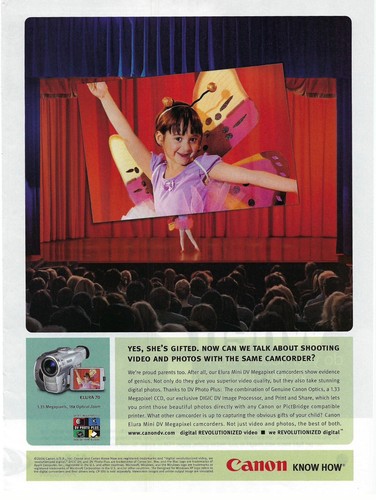 2004 Canon Elura 70 Mini DV Megapixel Camcorder Photos Video Print Ad/Poster - Picture 1 of 1