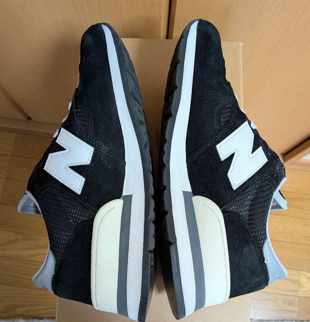 New Balance M990BK1 990 V1 Made in USA Black Suede Mesh 26.5cm Pre-Owned image 4