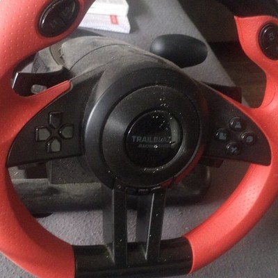 Trailblazer Rennlenkrad Racing Wheel Gaming Lenkrad mit Schalthebel Schwarz/Rot