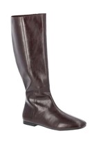 New Women's Time and True Women's Faux Leather Knee High Boots Burgundy Size 7.5