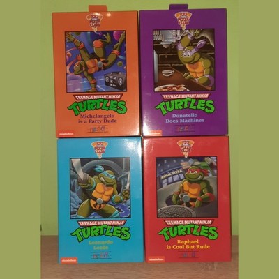 OVP NECA PIZZA CLUB Turtles 4 Pack SET Teenage Mutant Ninja Turtles TMNT Cartoon