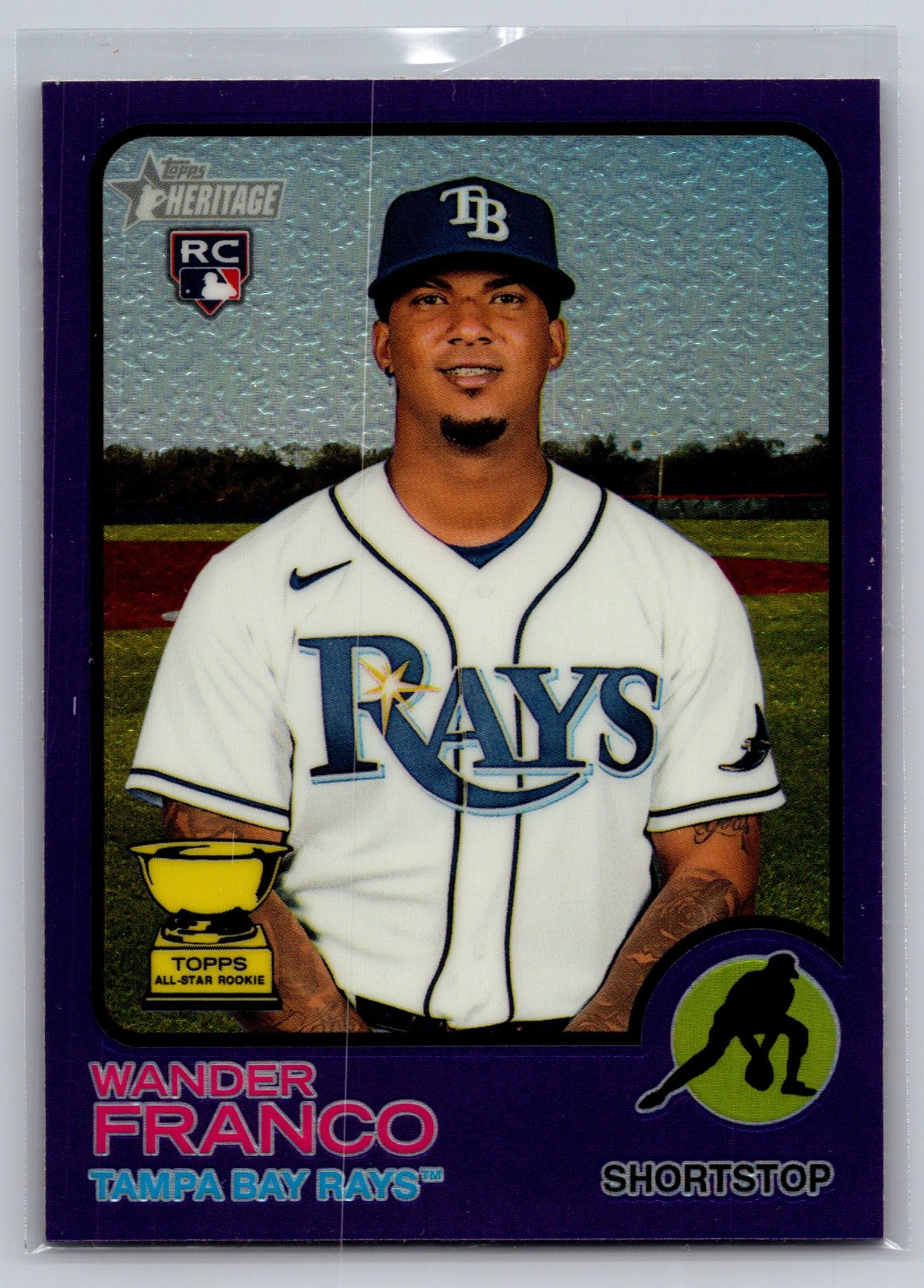 2022 Topps Heritage - Wander Franco #347 Chrome Purple Refractor (RC)