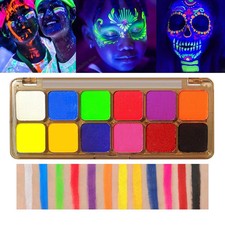 Neon Face Body Paint for Makeup,UV Blacklight Glow Face Paint,Fluorescent Rave B