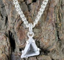 Natural 6.05 Ct Trillion White Montana Sapphire Gemstone Men's Pendant No Tariff