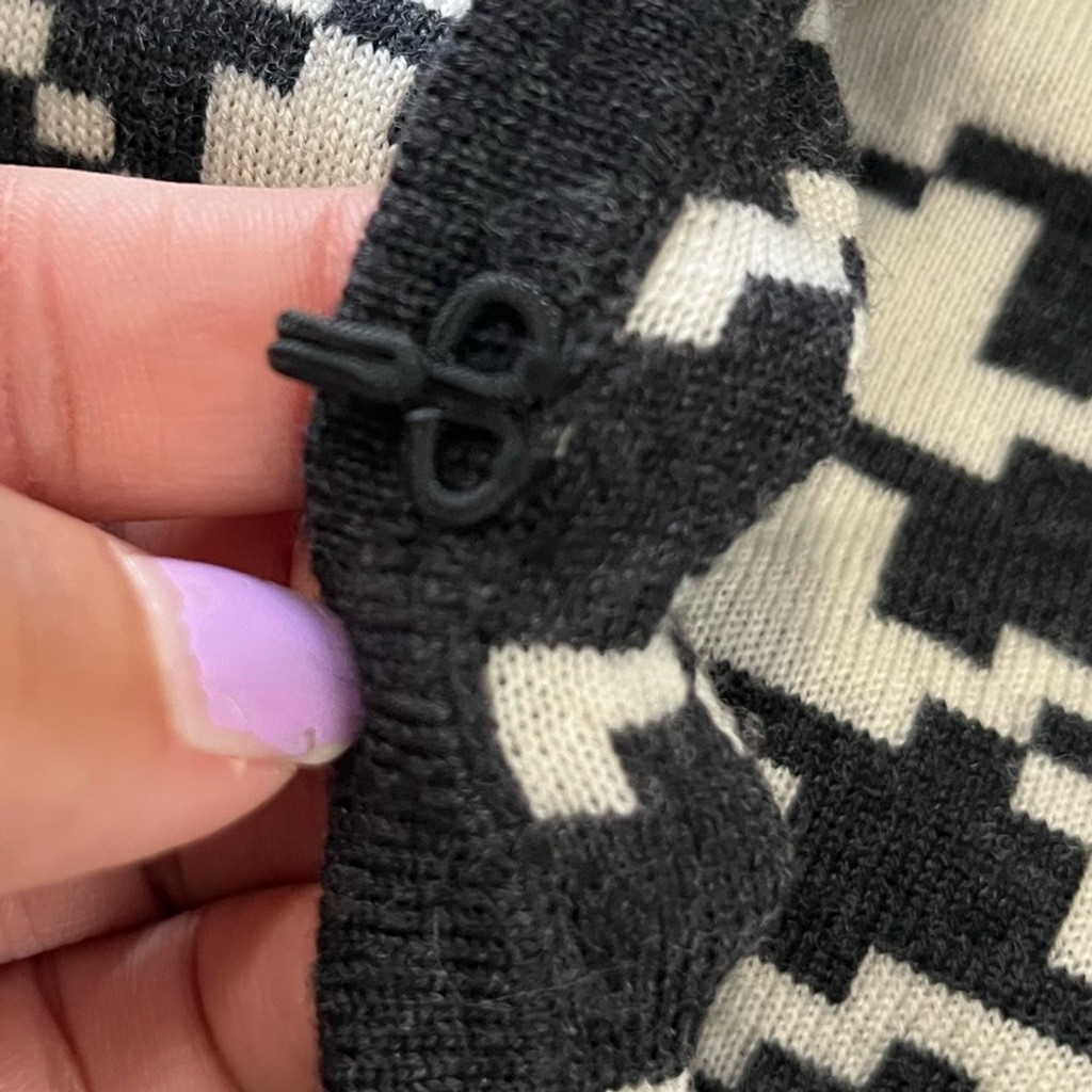 Pendleton Plus Merino Wool houndstooth Poncho One… - image 7