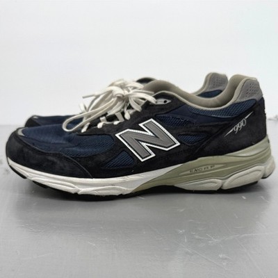 New Balance 990v3 Made in USA Navy Grey Mens 12.5 2E Wide M990NV3 Sneakers