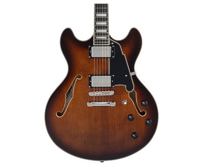 D'Angelico Premier DC Semi-Hollow Electric Guitar - Brown Burst - B-Stock