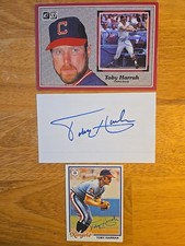 TOBY HARRAH Signed (3) Lot 1978 Topps #44, 3x5 & 1983 Donruss Action AS #39
