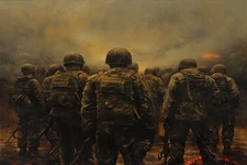 US MILITARY ARMY AIR FORCE SOLDIER STRETCHED CANVAS WALL ART READY TO HANG MC50