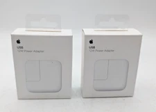 Genuine Apple 12W USB Power Adapter A2167 - Type A Wall Charger, White - 2 Pack