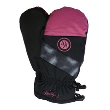 Weatherproof Girls Pink  Black Snow  Ski Mittens with Fleece Lining
