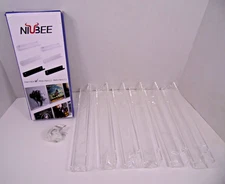 6 Pack 12'' Clear Vinyl Record Display Shelf Acrylic Album mountable + screws