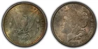 1878 7TF Rev 79 $1 Morgan Dollar - PQ Rainbow Accent Toning - NGC MS 63 - D6774