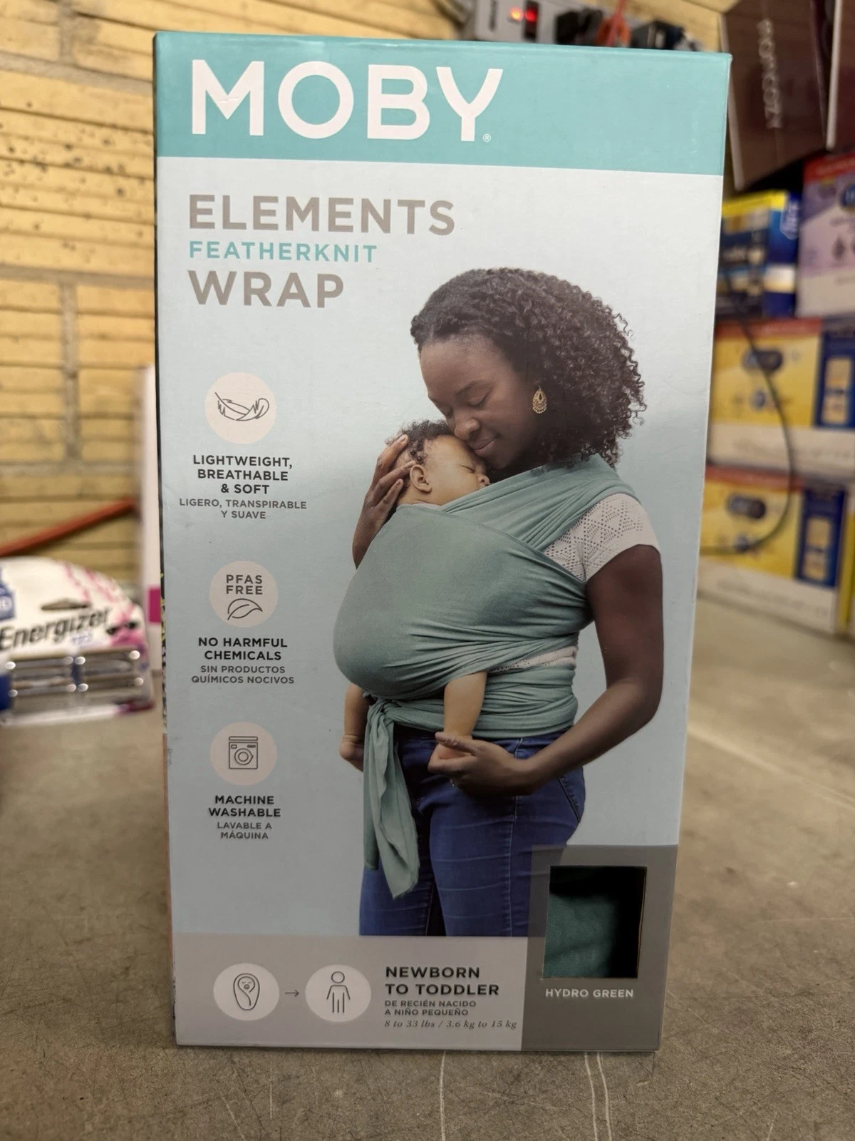NEW Moby Elements Feather knit Wrap MET-HYDRO-WM