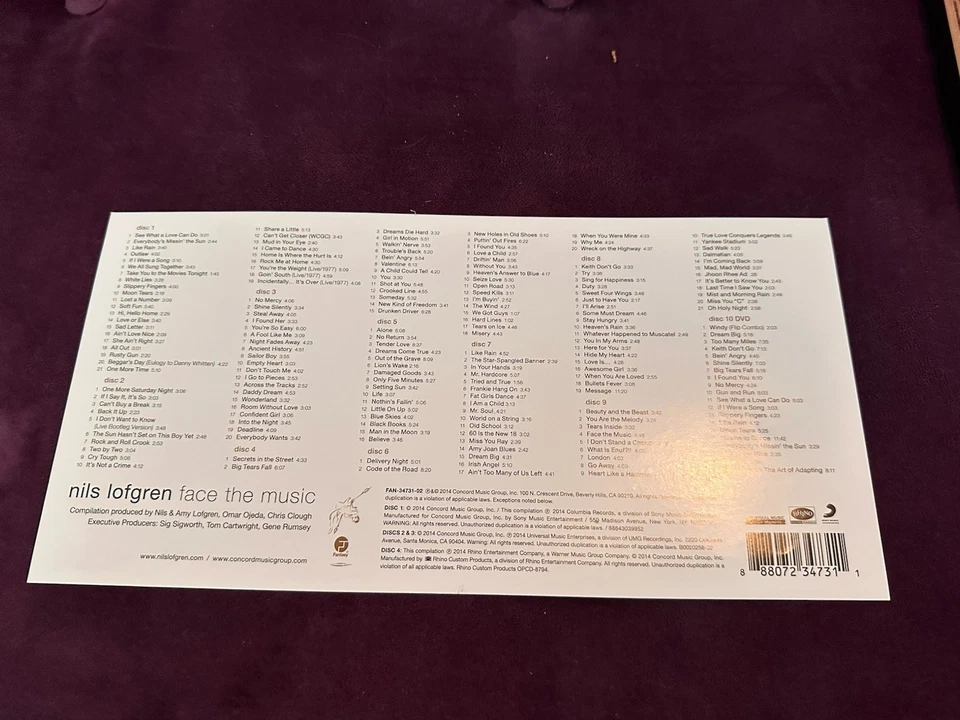 ROCK / E-STREET / BRUCE SPRINGSTEEN / NILS LOFGREN: 'FACE THE MUSIC' CD BOX SET - Image 4 of 4