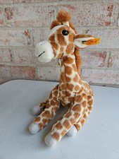 Steiff Giraffe 067631 Plush Stuffed Animal Yellow Brown Spots Sitting