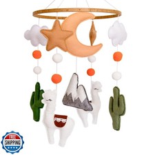 Llama Baby Crib Mobile, Neutral Nursery Decor, Desert Mobile for Crib, Nurser