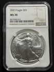2023 American Silver Eagle .999 - NGC MS 70 - Brown Label