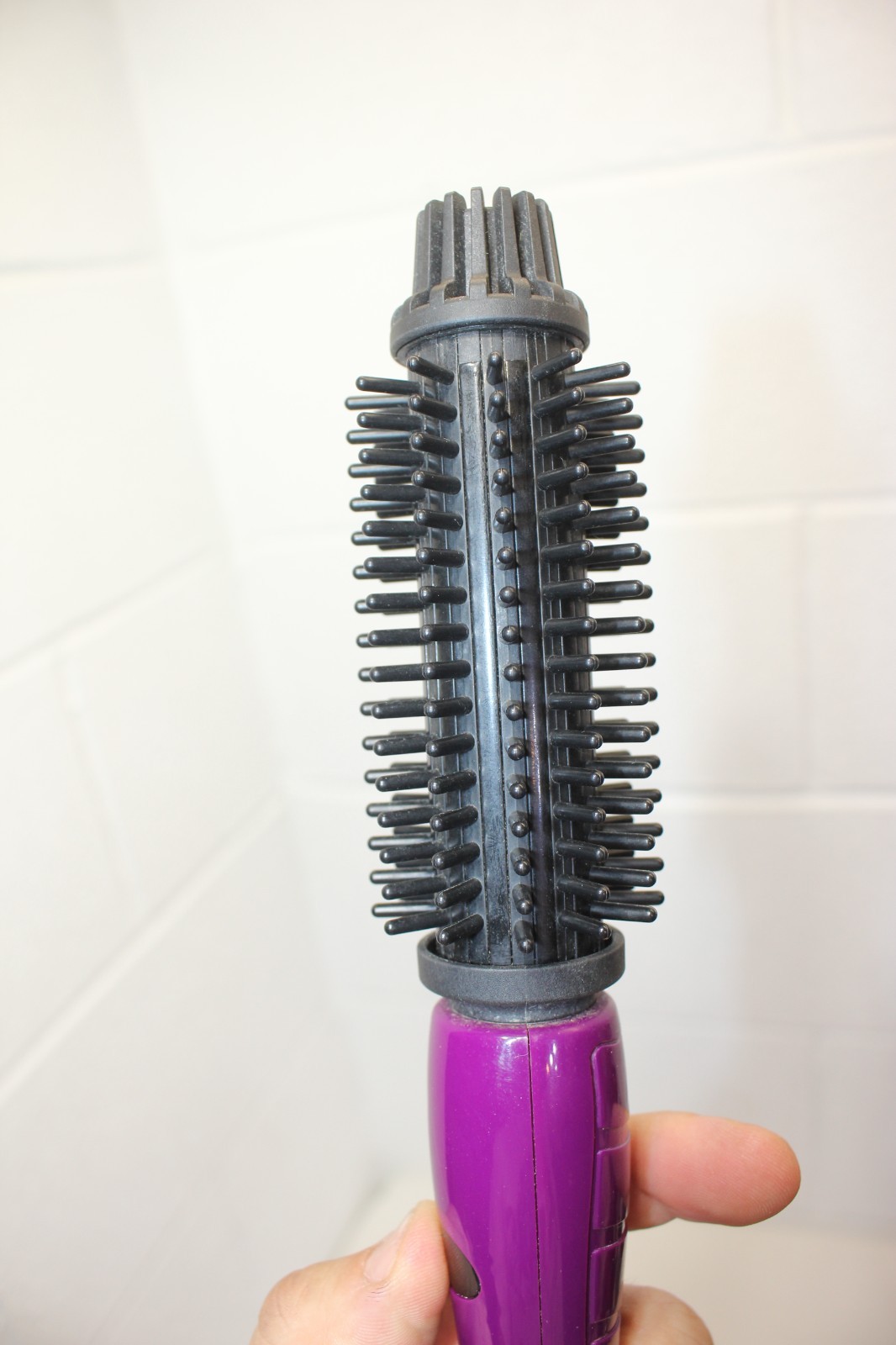 Instyler Hot Round Brush Curling Ionic Styler 30336 Purple, 2 heat settings