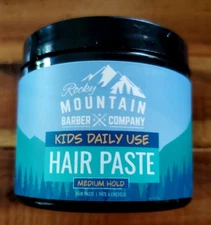 Rocky Mountain Barber & Co. Hair Paste Styling for Kids Medium Hold Citrus Scent