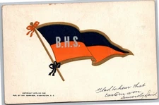 Vintage B.H.S. Flag Postcard Washington DC 1910 Art Color Phila PA