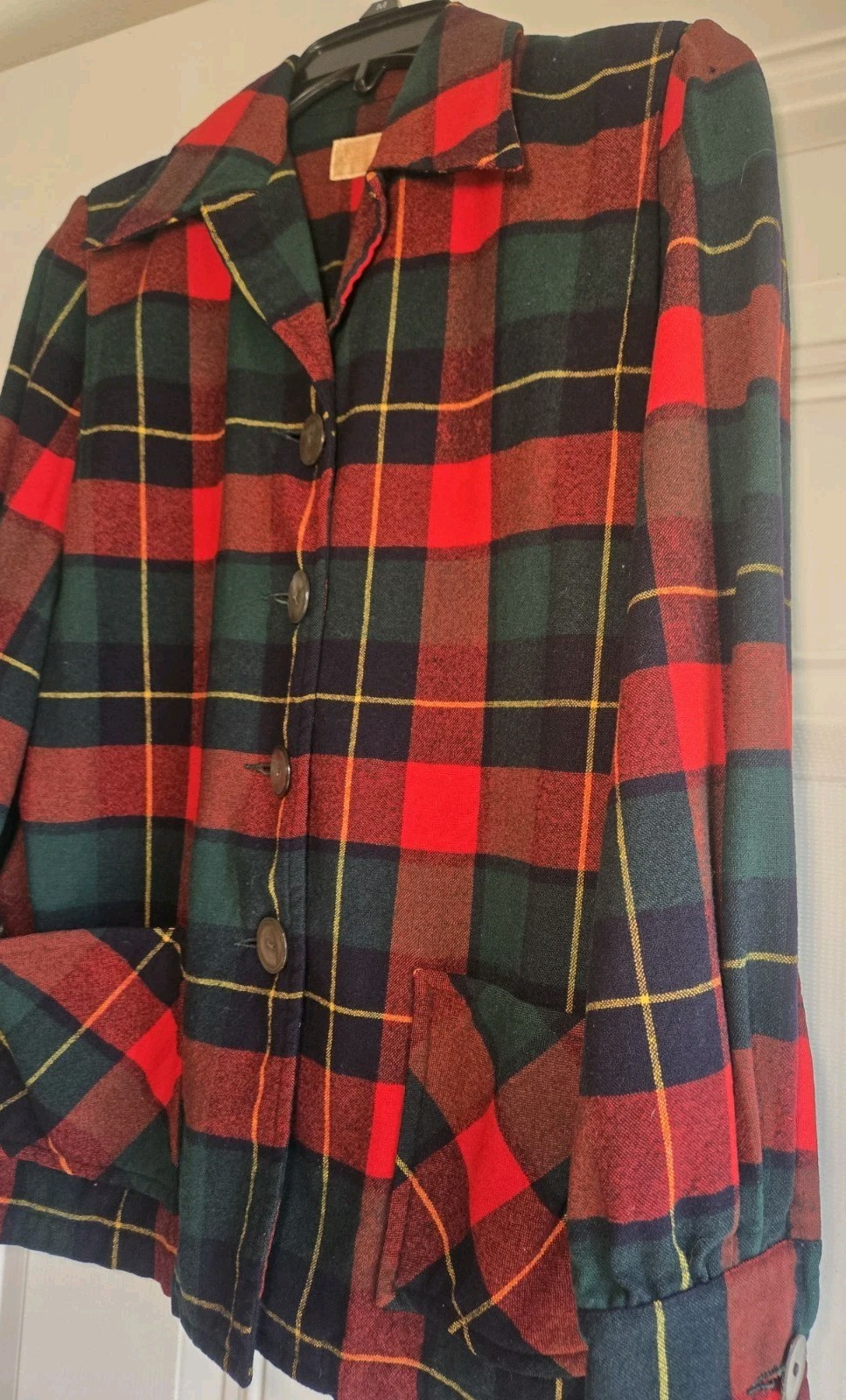 Pendleton Wool Check Casual Jacket Red - image 5