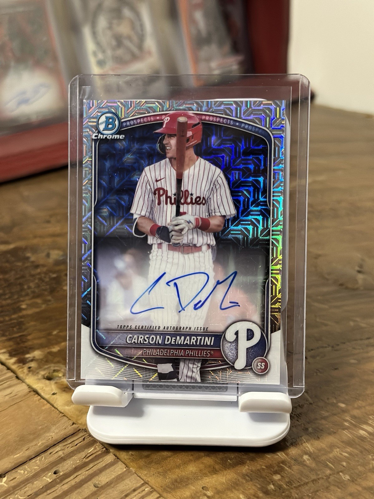 2025 Bowman Prospects Carson DeMartini Mojo Autograph BMA-CD Phillies