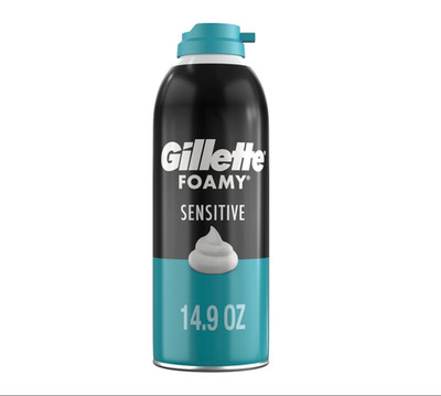 Gillette Foamy Sensitive Shave Foam for Men, Quick & Smooth Shave, 14.9 oz