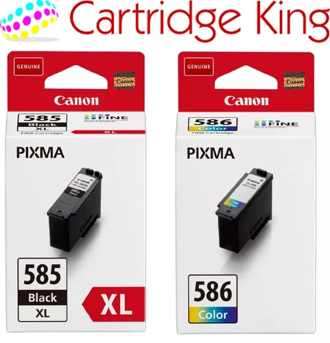Canon PG-585XL and CL-586 Std Black and Tri-colour ink cartridge Bundle
