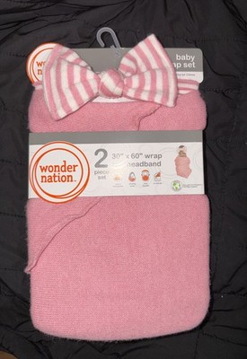 Infant Baby Newborn Cocoon Wrap & Headband Pink 30X60 Photo Swaddle Soft