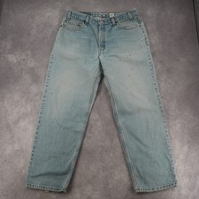 Vintage Levis Relaxed Straight Leg Denim Jeans Size 36x30 Light Wash