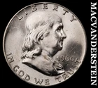 1960 Franklin Half Dollar- Silver- Choice Gem Brilliant Unc +++ Luster #J2767